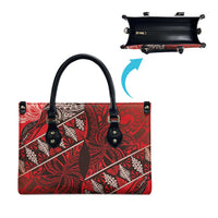 Vintage Ngatu Tribal Tonga Pattern Leather Bag - Polynesian Pride
