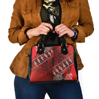 Vintage Ngatu Tribal Tonga Pattern Shoulder Handbag - Polynesian Pride