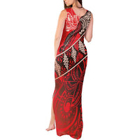Vintage Ngatu Tribal Tonga Pattern Tank Maxi Dress - Polynesian Pride