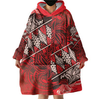 Vintage Ngatu Tribal Tonga Pattern Wearable Blanket Hoodie LT9 - Polynesian Pride