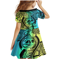 Malampa Fiji Day Family Matching Mermaid Dress and Hawaiian Shirt Vanuatu Sand Drawing With Polynesian Pattern LT9 - Polynesian Pride