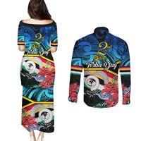 torba-vanuatu-couples-matching-puletasi-dress-and-long-sleeve-button-shirts-sand-drawing-with-polynesian-pattern