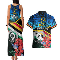 torba-vanuatu-couples-matching-tank-maxi-dress-and-hawaiian-shirt-sand-drawing-with-polynesian-pattern