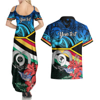 personalised-torba-vanuatu-couples-matching-summer-maxi-dress-and-hawaiian-shirt-sand-drawing-with-polynesian-pattern