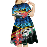 personalised-torba-vanuatu-kid-short-sleeve-dress-sand-drawing-with-polynesian-pattern