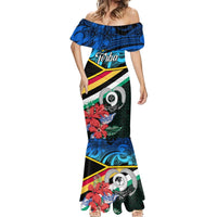 Personalised Torba Vanuatu Mermaid Dress Sand Drawing With Polynesian Pattern LT9 - Polynesian Pride
