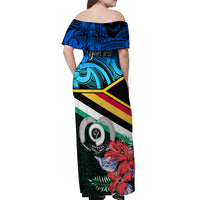 personalised-torba-vanuatu-off-shoulder-maxi-dress-sand-drawing-with-polynesian-pattern