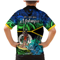 Malampa Day Family Matching Mermaid Dress and Hawaiian Shirt Vanuatu Flowers with Malampa Emblem Tribal Pattern LT9 - Polynesian Pride