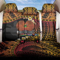 Melanesian Papua New Guinea Back Car Seat Cover Plumeria Bird of Paradise Tribal LT9 One Size Red - Polynesian Pride