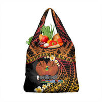 Melanesian Papua New Guinea Grocery Bag Plumeria Bird of Paradise Tribal LT9 1-pack One Size Red - Polynesian Pride