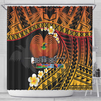 Melanesian Papua New Guinea Shower Curtain Plumeria Bird of Paradise Tribal LT9 - Polynesian Pride
