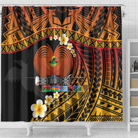 Melanesian Papua New Guinea Shower Curtain Plumeria Bird of Paradise Tribal LT9 - Polynesian Pride