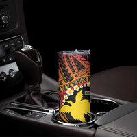 Melanesian Papua New Guinea Skinny Tumbler Plumeria Bird of Paradise Tribal LT9 - Polynesian Pride