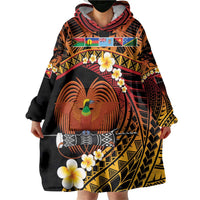 Melanesian Papua New Guinea Wearable Blanket Hoodie Plumeria Bird of Paradise Tribal LT9 - Polynesian Pride
