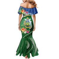 Melanesian Solomon Islands Family Matching Mermaid Dress and Hawaiian Shirt Tropical Shark Tattoo LT9 - Polynesian Pride