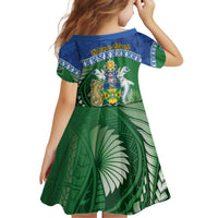 Melanesian Solomon Islands Kid Short Sleeve Dress Tropical Shark Tattoo