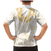 Aloha Lei Onaona Family Matching Mermaid Dress and Hawaiian Shirt Beige Hawaiian Tribal Pattern LT9 - Polynesian Pride