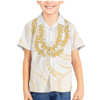 Aloha Lei Onaona Family Matching Mermaid Dress and Hawaiian Shirt Beige Hawaiian Tribal Pattern LT9 Son's Shirt Beige - Polynesian Pride