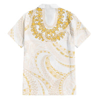 Aloha Lei Onaona Family Matching Summer Maxi Dress and Hawaiian Shirt Beige Hawaiian Tribal Pattern LT9 - Polynesian Pride