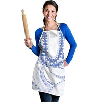 Aloha Lei Onaona Apron Navy Blue Hawaiian Tribal Pattern - Polynesian Pride