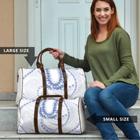 Aloha Lei Onaona Travel Bag Navy Blue Hawaiian Tribal Pattern - Polynesian Pride