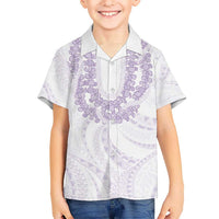 Aloha Lei Onaona Hawaiian Shirt Purple Hawaiian Tribal Pattern