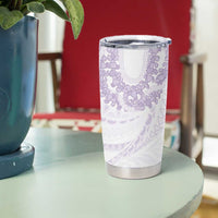 Aloha Lei Onaona Tumbler Cup Purple Hawaiian Tribal Pattern