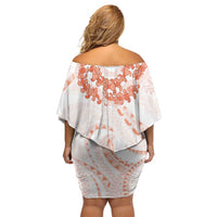 Aloha Lei Onaona Family Matching Off Shoulder Short Dress and Hawaiian Shirt Red Hawaiian Tribal Pattern LT9 - Polynesian Pride