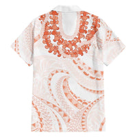Aloha Lei Onaona Family Matching Short Sleeve Bodycon Dress and Hawaiian Shirt Red Hawaiian Tribal Pattern LT9 - Polynesian Pride