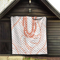 Aloha Lei Onaona Quilt Red Hawaiian Tribal Pattern