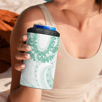 Aloha Lei Onaona 4 in 1 Can Cooler Tumbler Sage Green Hawaiian Tribal Pattern