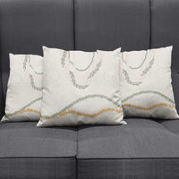 Aloha Lei Mikioi Pillow Cover Beige Polynesian Tribal Tatau Pattern - Polynesian Pride