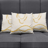 Aloha Lei Mikioi Pillow Cover Gold Polynesian Tribal Tatau Pattern - Polynesian Pride
