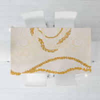 Aloha Lei Mikioi Tablecloth Gold Polynesian Tribal Tatau Pattern