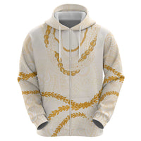 Aloha Lei Mikioi Zip Hoodie Gold Polynesian Tribal Tatau Pattern LT9 - Polynesian Pride