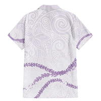 Aloha Lei Mikioi Family Matching Mermaid Dress and Hawaiian Shirt Purple Polynesian Tribal Tatau Pattern LT9 - Polynesian Pride