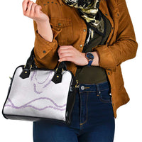 Aloha Lei Mikioi Shoulder Handbag Purple Polynesian Tribal Tatau Pattern