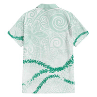 Aloha Lei Mikioi Family Matching Puletasi and Hawaiian Shirt Sage Green Polynesian Tribal Tatau Pattern LT9 - Polynesian Pride