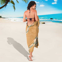 Aloha Pakalana and Puakenikeni Lei Sarong Gold Hawaiian Pattern