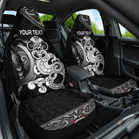 Personalised New Zealand Potae Pango Cricket Car Seat Cover Special Maori Hei Tiki Tribal Tattoo LT9 One Size Black - Polynesian Pride