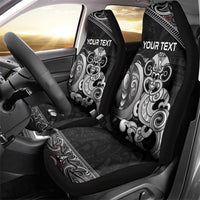 Personalised New Zealand Potae Pango Cricket Car Seat Cover Special Maori Hei Tiki Tribal Tattoo LT9 - Polynesian Pride