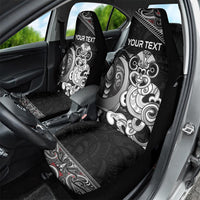 Personalised New Zealand Potae Pango Cricket Car Seat Cover Special Maori Hei Tiki Tribal Tattoo LT9 - Polynesian Pride