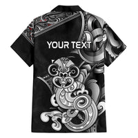 Personalised New Zealand Potae Pango Cricket Family Matching Off Shoulder Short Dress and Hawaiian Shirt Special Maori Hei Tiki Tribal Tattoo LT9 - Polynesian Pride