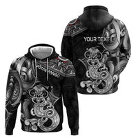 Personalised New Zealand Potae Pango Cricket Hoodie Special Maori Hei Tiki Tribal Tattoo LT9 - Polynesian Pride