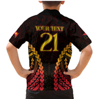 Custom Papua New Guinea Cricket Family Matching Mermaid Dress and Hawaiian Shirt Go Barramundis LT9 - Polynesian Pride