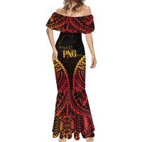 Custom Papua New Guinea Cricket Mermaid Dress Go Barramundis