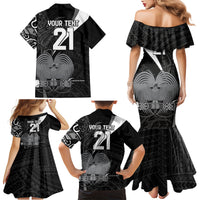 Custom Papua New Guinea Cricket Family Matching Mermaid Dress and Hawaiian Shirt Tribal Bird of Paradise Tattoo LT9 - Polynesian Pride