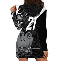 Custom Papua New Guinea Cricket Hoodie Dress Tribal Bird of Paradise Tattoo LT9 - Polynesian Pride