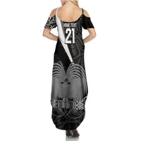 Custom Papua New Guinea Cricket Summer Maxi Dress Tribal Bird of Paradise Tattoo LT9 - Polynesian Pride