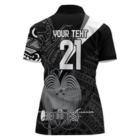 Custom Papua New Guinea Cricket Women Polo Shirt Tribal Bird of Paradise Tattoo LT9 - Polynesian Pride
